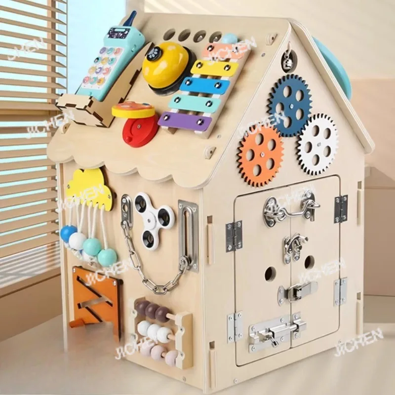 

Развивающий набор JC Montessori Busy Box House для раннего развития детей 1-3 лет