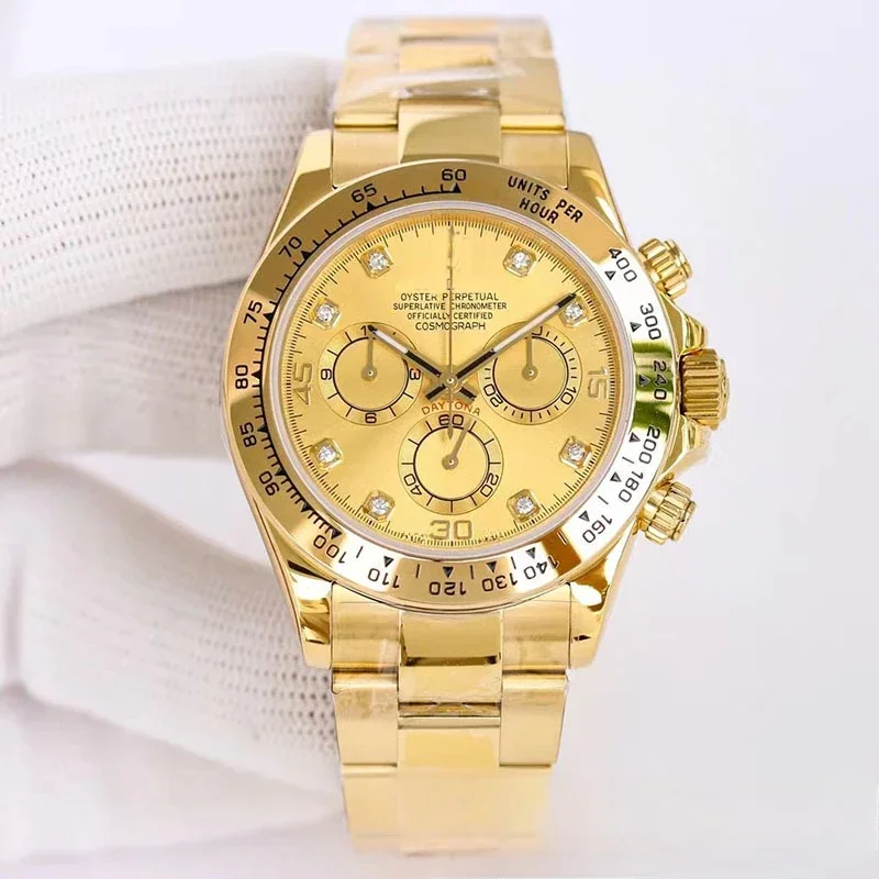 Fine Gold Panda Daytona Series Fully Automatic Mechanical Movement Men\'s Luxury and Distinguished Watch Automatic Watch Men