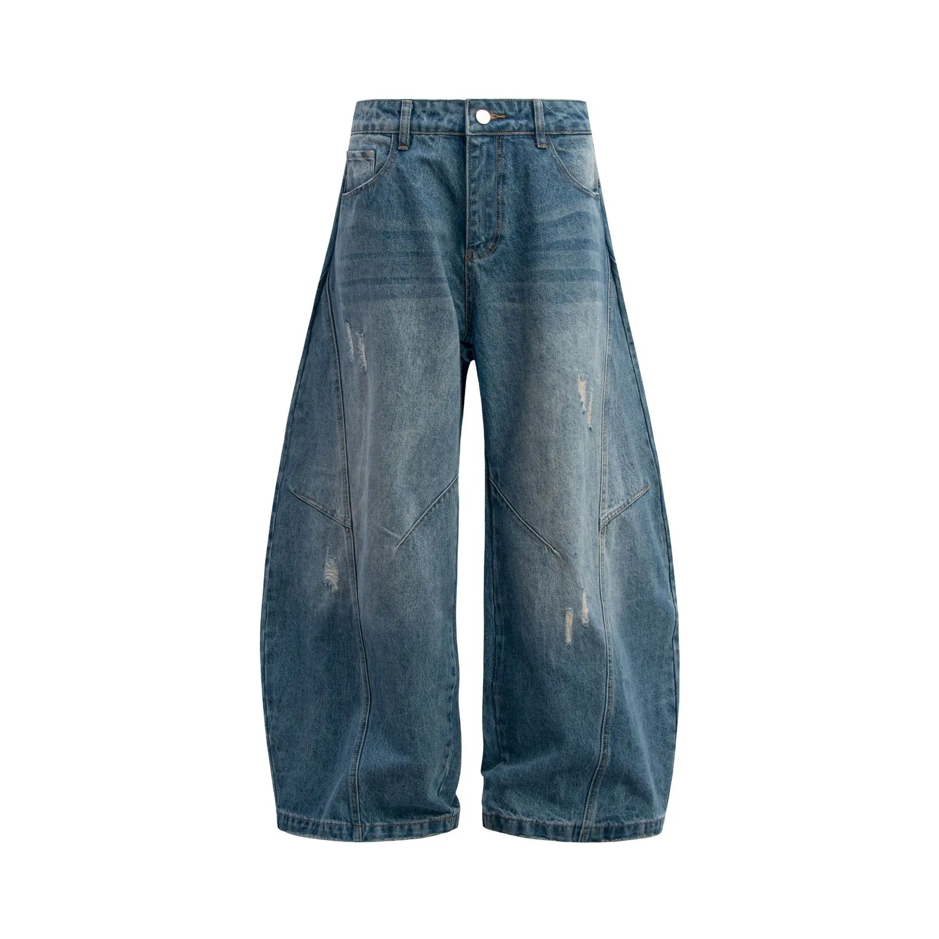 

Retro Washed Old Scimitar Jeans Loose Mopping Long Pants