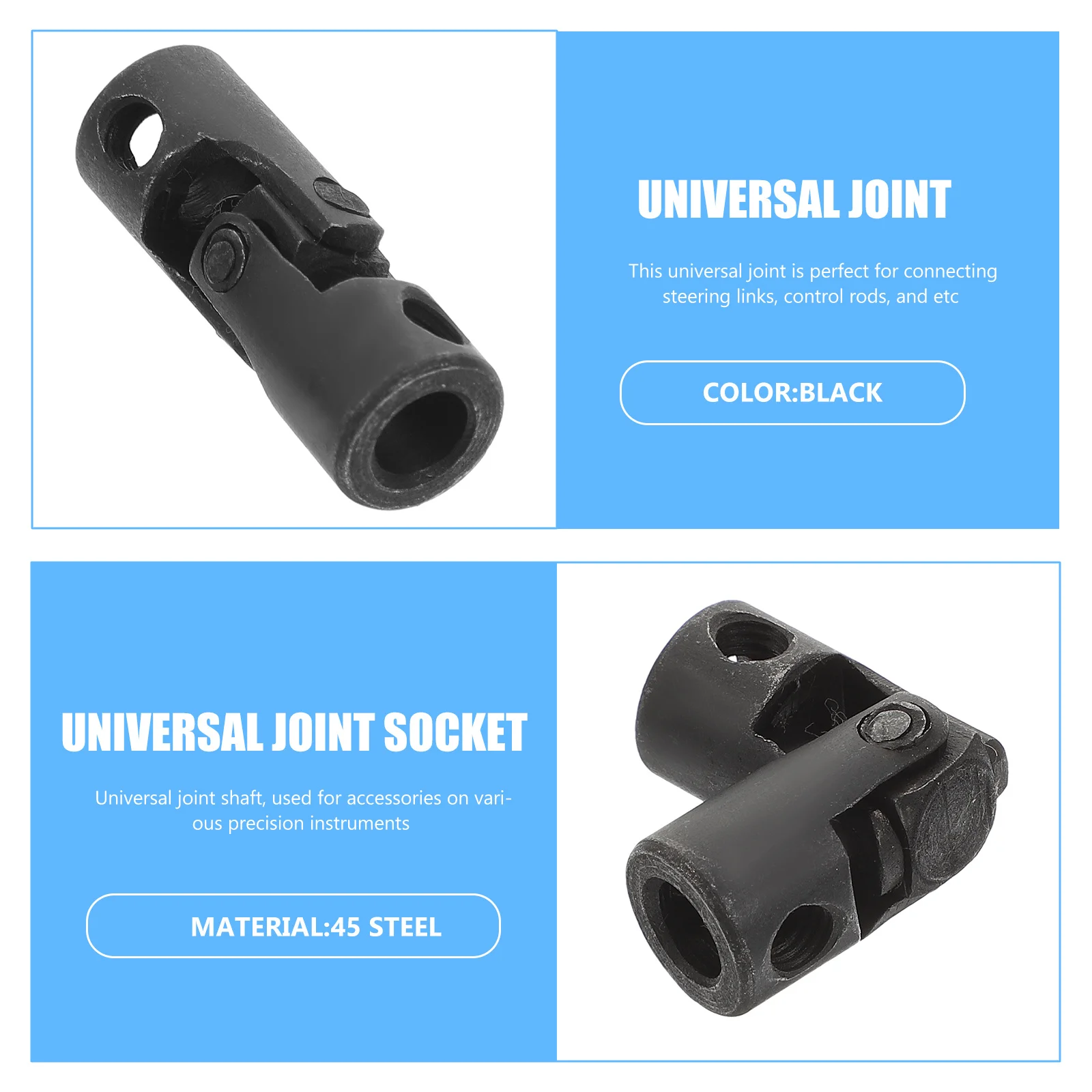 

Universal Joint Steel Steering Shaft Professional High Grade 45 Steel Automotive Replacement Universal Joint Coupler
