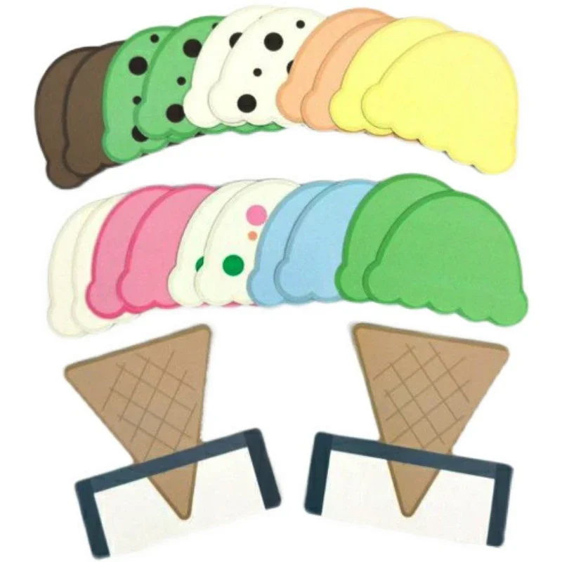 11pcs Magnetic Rewritable Icecream Sticker Class Classroom Supplies Teaching Aid Rewards Chart Team Games Score Board Montessori