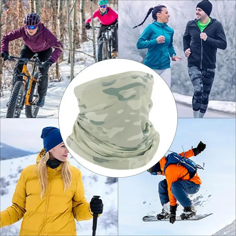 Cooling Neck Gaiter Neck Gaiter Face Cover Scarf Multifunctional Sun & Wind-proof Comfortable Camouflage Print Breathable Face