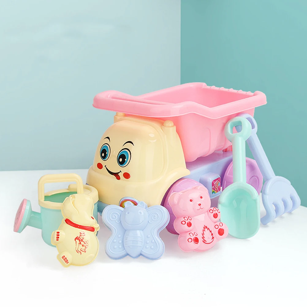 

7pcs Sand Play Tools Kids Beach Toys Safe Plastic Outdoor Fun Digging Set Child Creativity Imagination Socialization