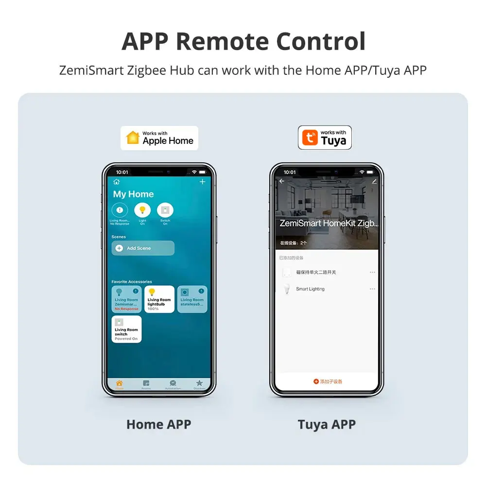 ZemiSmart Zigbee Hub Bridge funziona con HomeKit Smart Linkage Tuya Zigbee lampadina interruttore a parete Siri Homepod controllo vocale