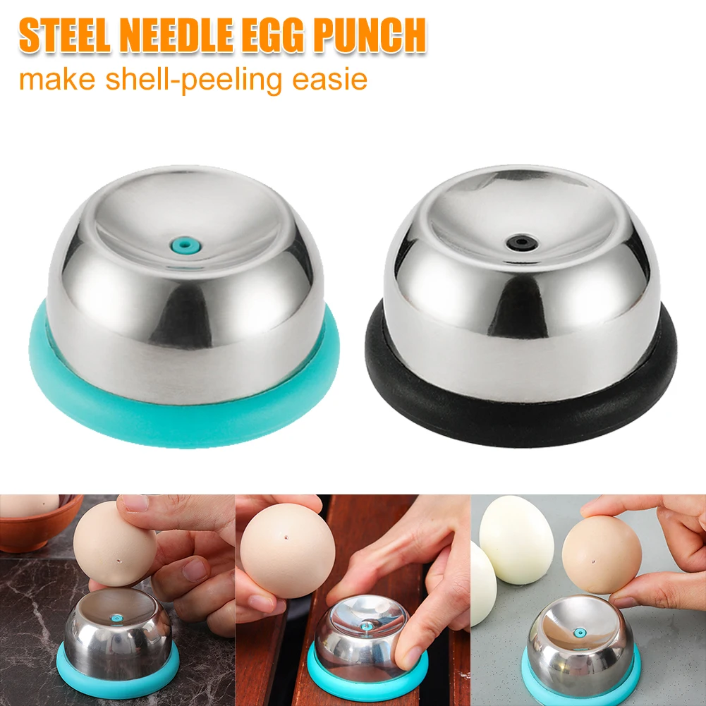 

Egg Piercer Stainless Steel Durable Egg Puncher Pricker with Needle Hole Seperater for Hard Boiled Egg Kitchen Gadgets Tools