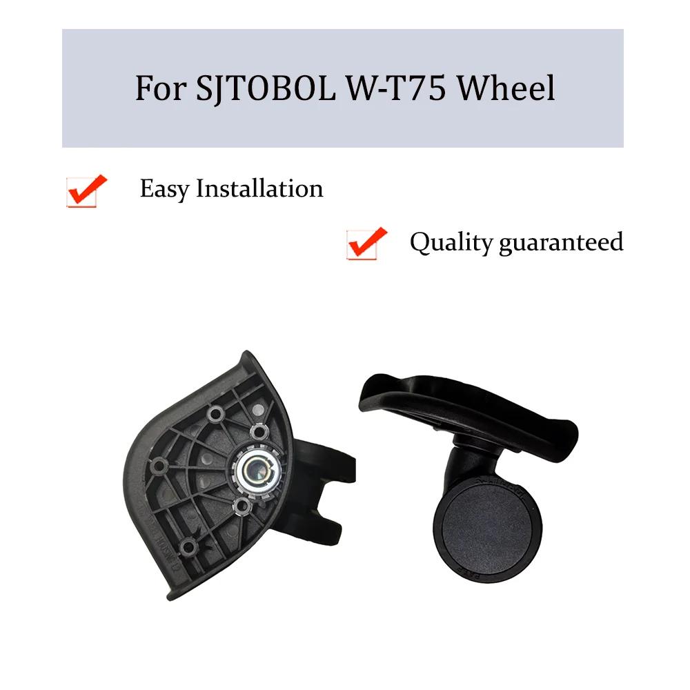 

For SJTOBOL W-T75 Universal Wheel Replacement Trolley Case Luggage Pulley Silent Smooth Shock Absorbing Accessories Caster Wheel