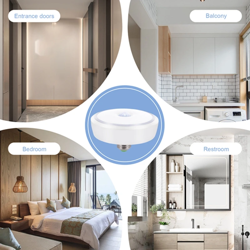 Bombilla Led con Sensor de movimiento PIR, luz de 15W, súper brillante, activada por movimiento, Sensor infrarrojo