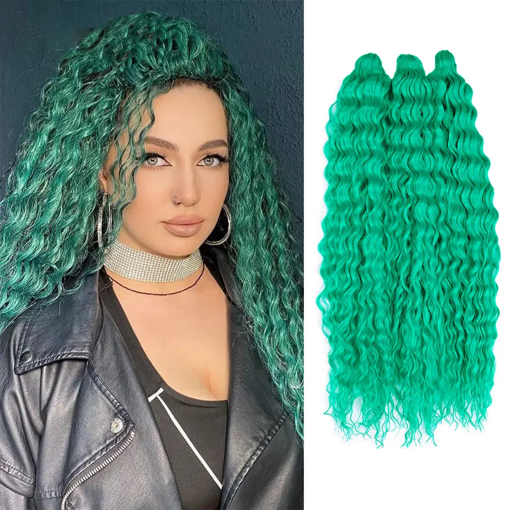 

Ariel Curl Hair Water Wave Twist Crochet Hair Synthetic Afro Curls Crochet Braids Ombre Pink Braiding Hair Extension For Women