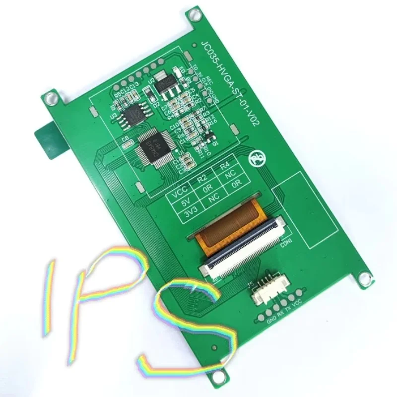 Drive free Integrated serial port screen 3.5 inch IPS full view Built-in program code PCB module only UART 1.25mm 4Pin connect
