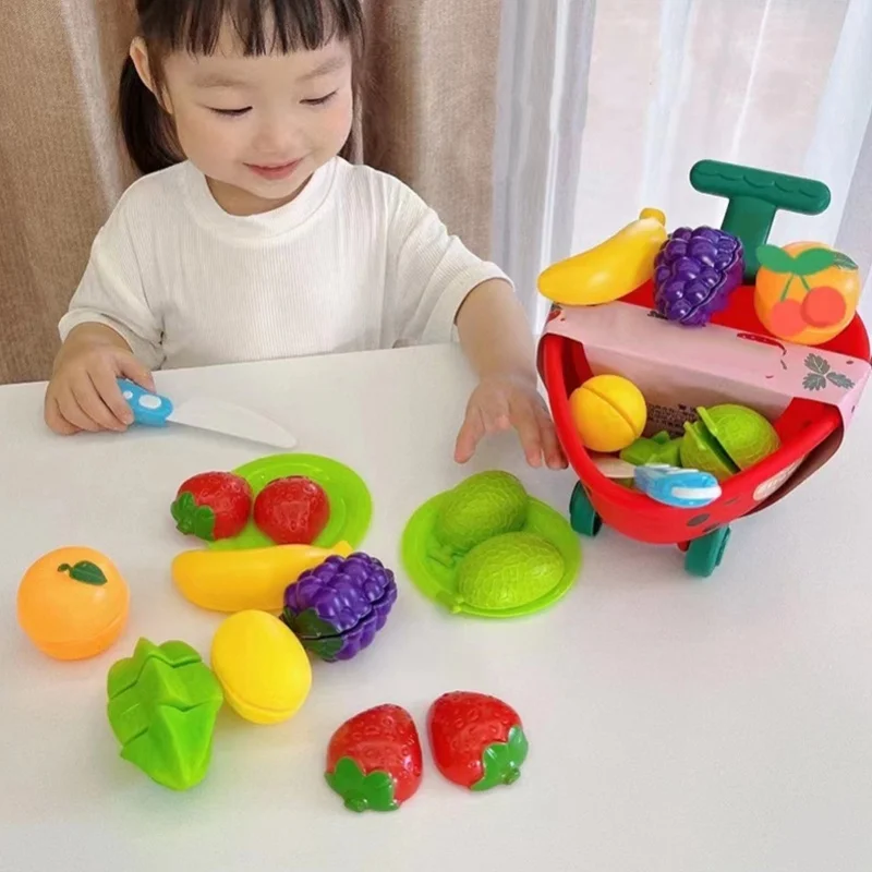 子供用フルーツカットおもちゃ 野菜カット インタラクティブごっこ遊び キッチン料理 フードプレイセット