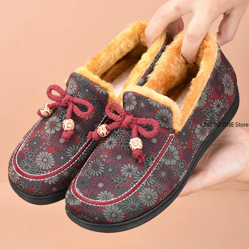 

Hot Sale New Women's Shearling Lined Loafers - Suede Slip-On Shoes with Bubble Sole, Winter Non-Slip Comfort Flats Home Shoes