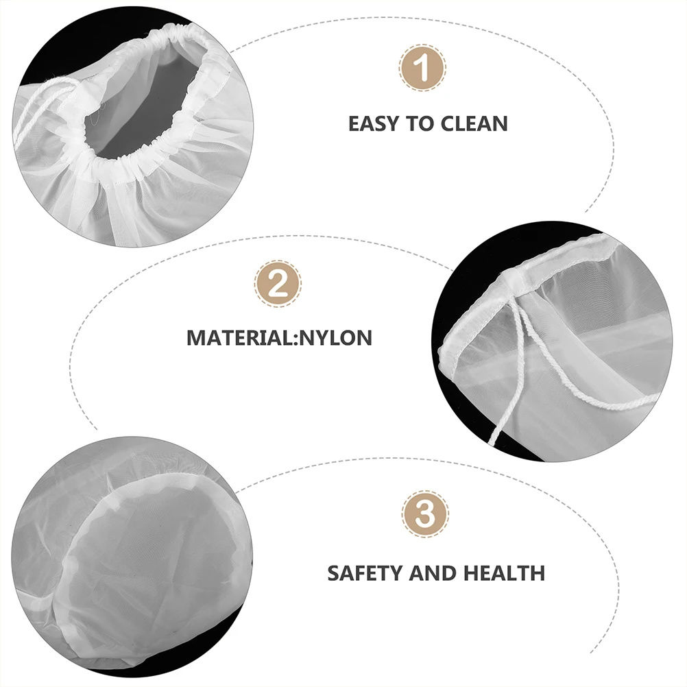 

Fine Mesh Strainer Bags Kitchen Filtering Brew Bags Reusable Food Mesh Lightweight Compact Easy Storage Multipurpose