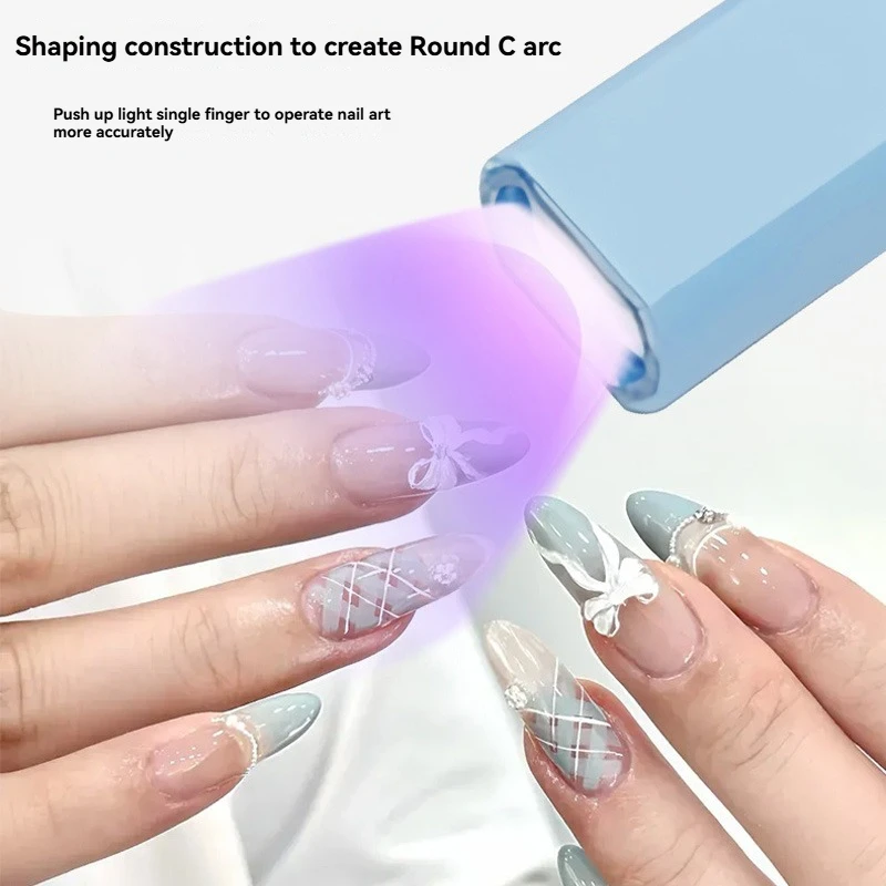 Mini Handheld Nail Fast Dryer Nail Curing Gel Nail Polish Baking Lamp Quick Light Dry no Black Hand One Word Nail Lamp
