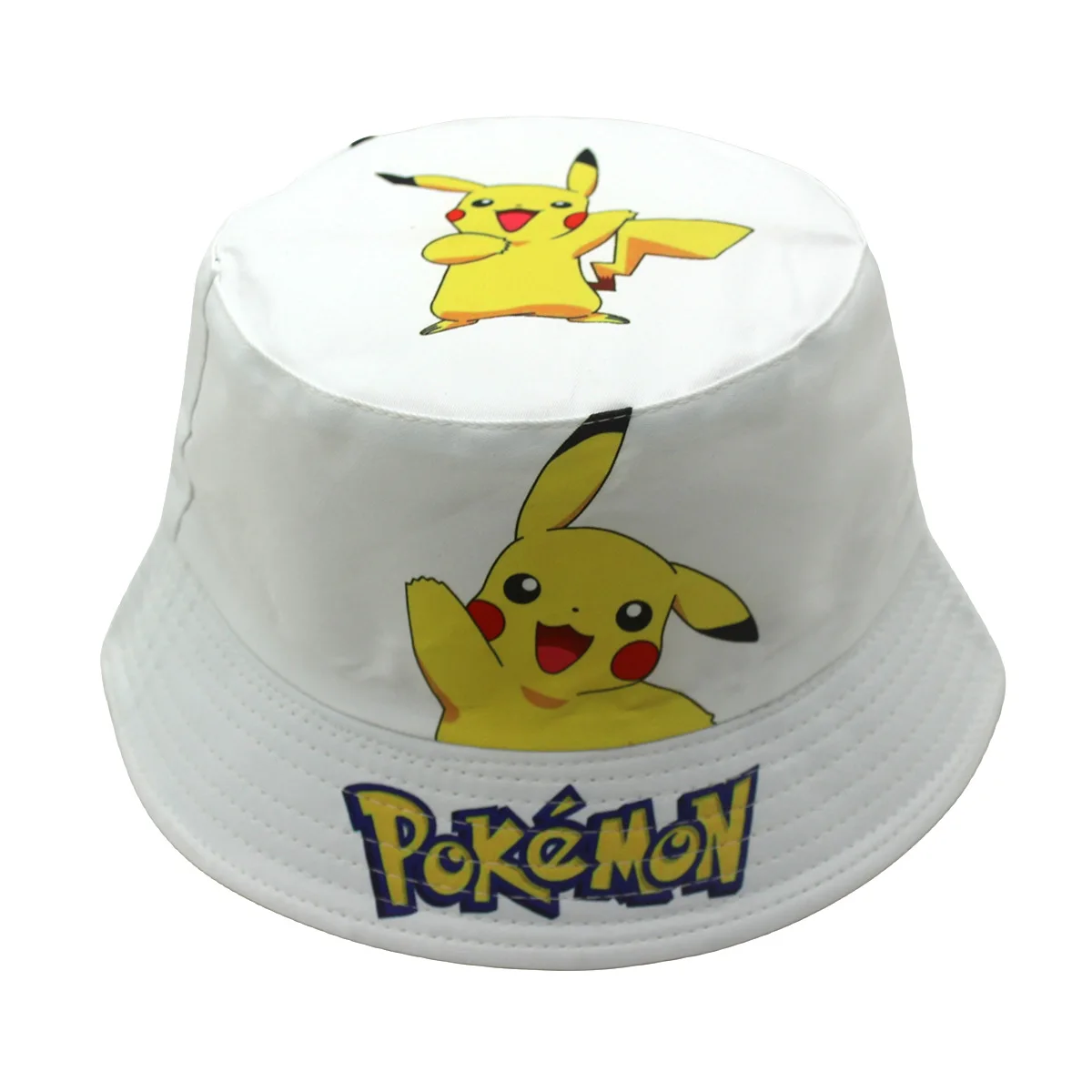 Pokemon Pikachu Cartoon Kawaii Anime Fisherman Hat Bucket Cap Sun Protection Outdoor Sunshade Children's Birthday Gifts