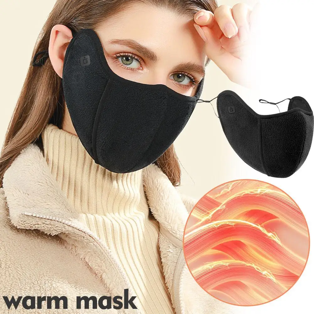 Thermal Half Face Cover Windproof Dustproof Warm Breathable Hiking Face Protection Sports Hunting Running Mask S0G9