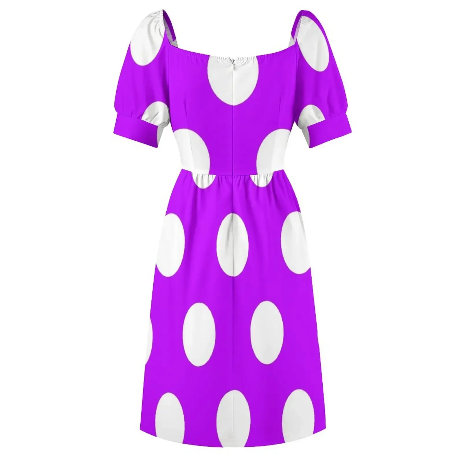 Large WHITE and HOT PURPLE POLKA DOTS Sleeveless Dress elegant dresses plus sizes Aesthetic clothing evening dress ladies Dress