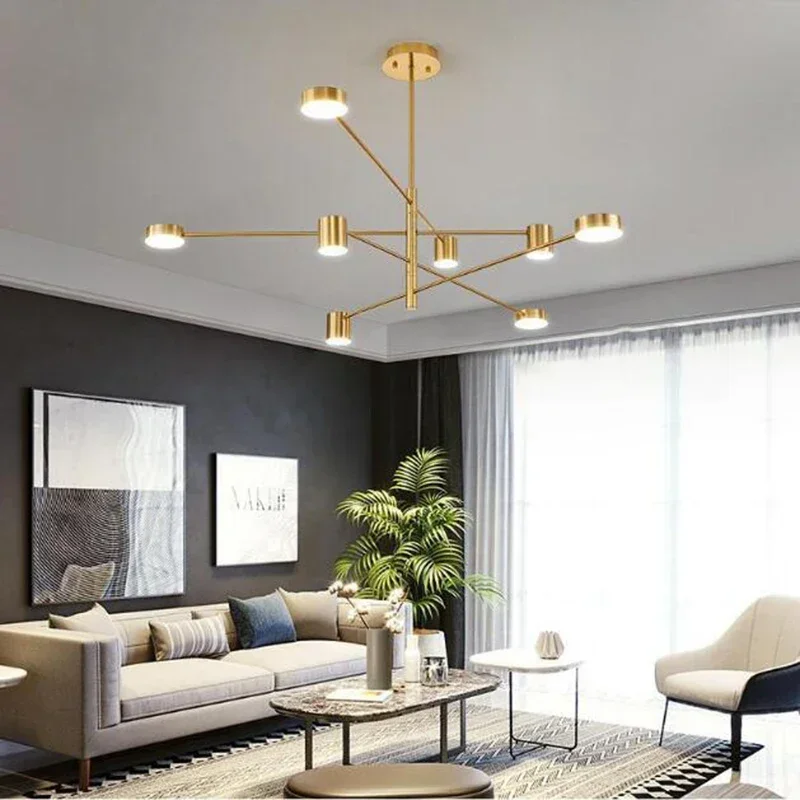 Nordic Creative Living Room Bedroom Suspended Lamp Modern Simple Study Restaurant Kitchen Bar LED Chandelier Home Decor Lighting