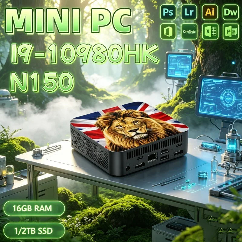 fluid-core-i9-10980hk-n150-gb-パターンミニpc、wifi6-bt52、デュアルギガビットポート、4kマルチディスプレイ対応コンパクトホスト