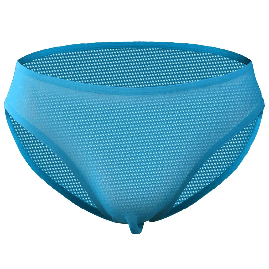 

Men's Sheer Mesh Low-Rise Bikini Briefs, Ultra-See-Through Erotic Underwear