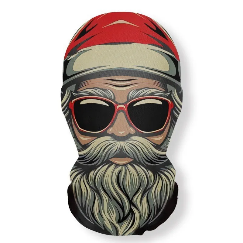 Christmas Series Skull Mask Party Cosplay Santa Claus Elastic Mesh Breathable Full Face Masks Funny Props Balaclava Headcovers view 3