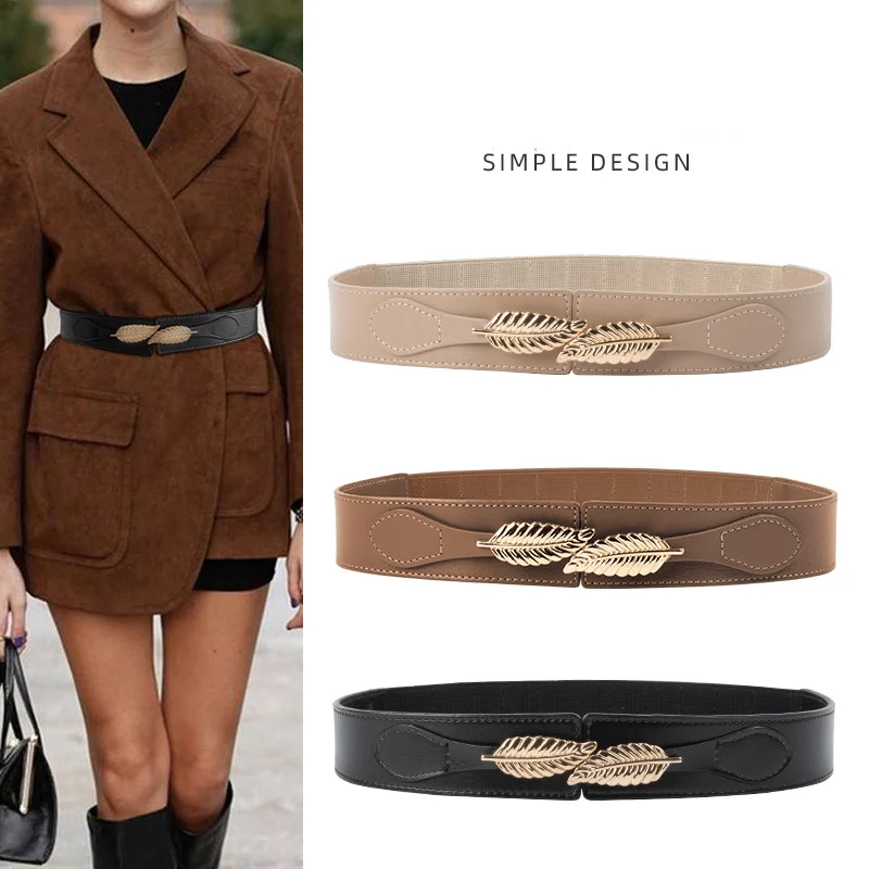 Women's belts are high-end, fashionable, corseted, thin, with coats, waist cinching, genuine leather, women's wide waists