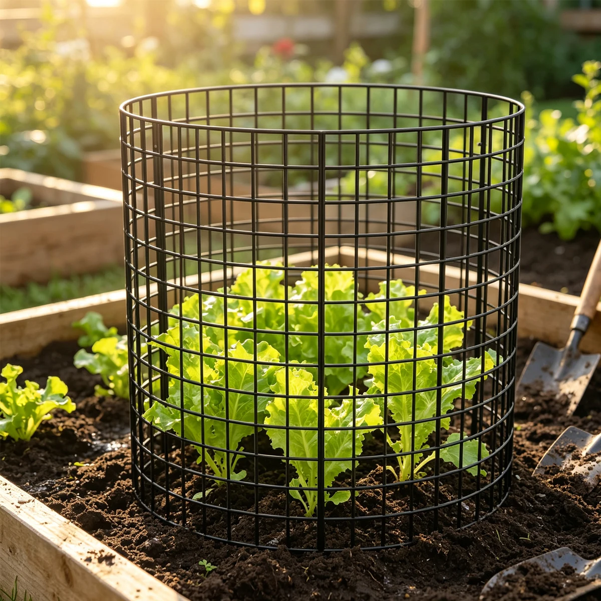 Jaula de malla protectora metálica para macetas de plantas y flores, bloquea la invasión de animales, red de seguridad para jardín, malla de protección, red para gallinas y gatos.