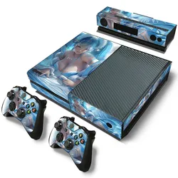 19 colors Anime girls Vinyl Skin Decal Cover for XBOX One Console +2 Decals controller skin sticker