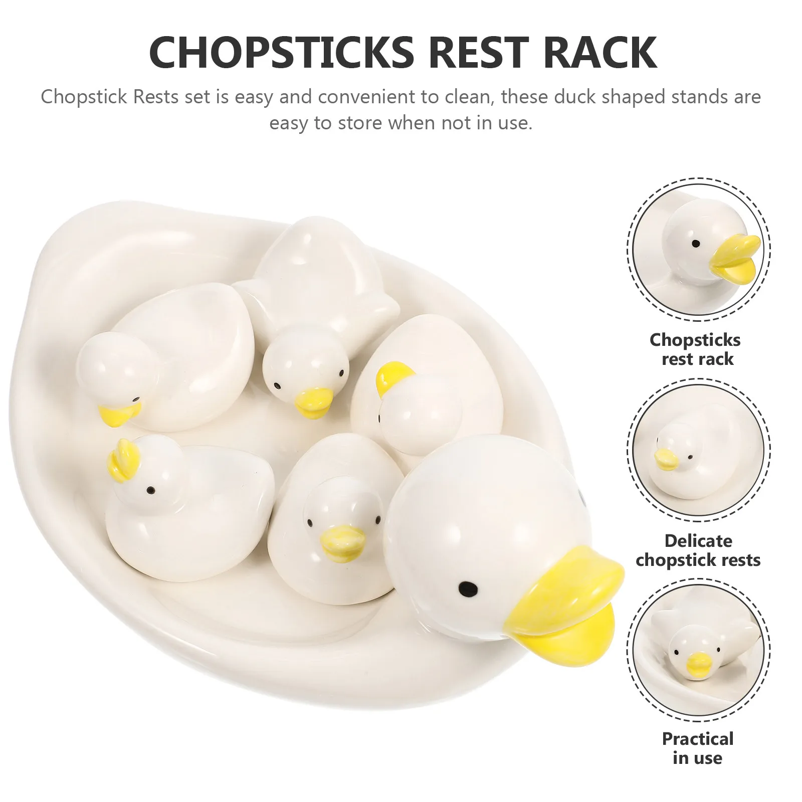 

1Set Premium Ceramic Chopstick Rest Set Stylish Tableware Stand for Home Party Wedding Decoration Easy Clean Cutlery Organizer