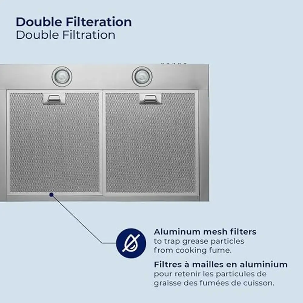 30 "ماتي الأبيض جدار جبل شفاط المطبخ ث/6" القناة قوية شفط للتحويل ستة طبقة مرشحات أضواء الهالوجين الكمال عالية