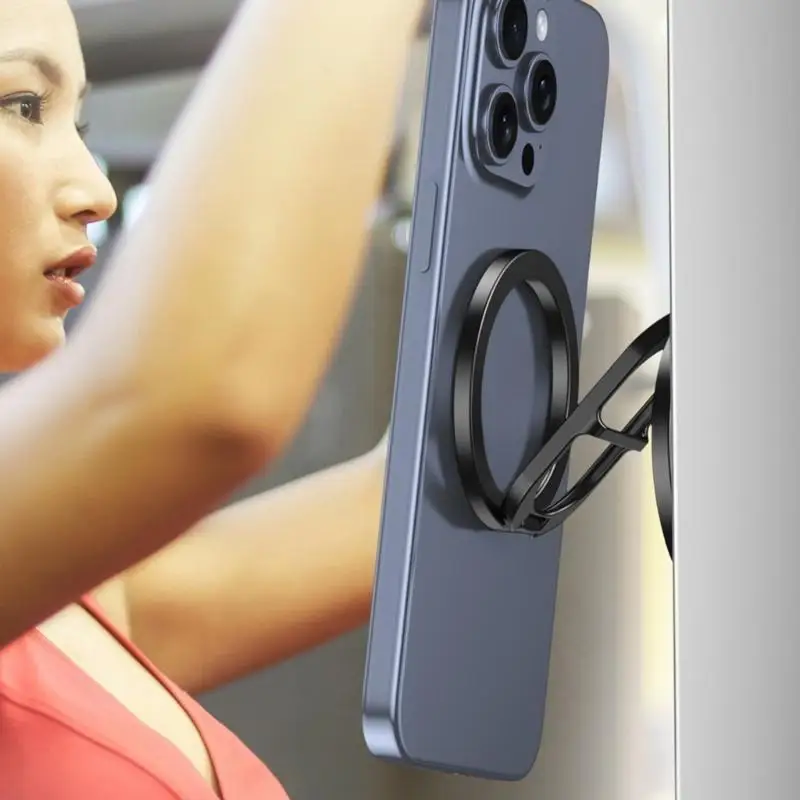 

652F Phone Clip Double Phone Hold for Stable Attachment Rotatable Phone Stand for Best Viewing in Car & Gyms