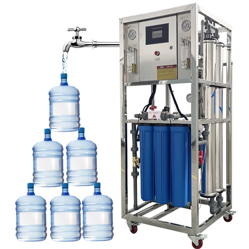 

Without Water Tank Cheap Small Blue Bottle 0.25T/H Water Treatment Equipment First-stage RO Water Filtration