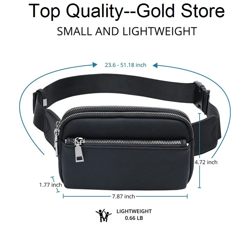 PU Male Fanny Packs Slim Waist Bags For Women Belt Pouch Phone Hip Bum Pocket Chest Shoulder Backpack Sports Hiking