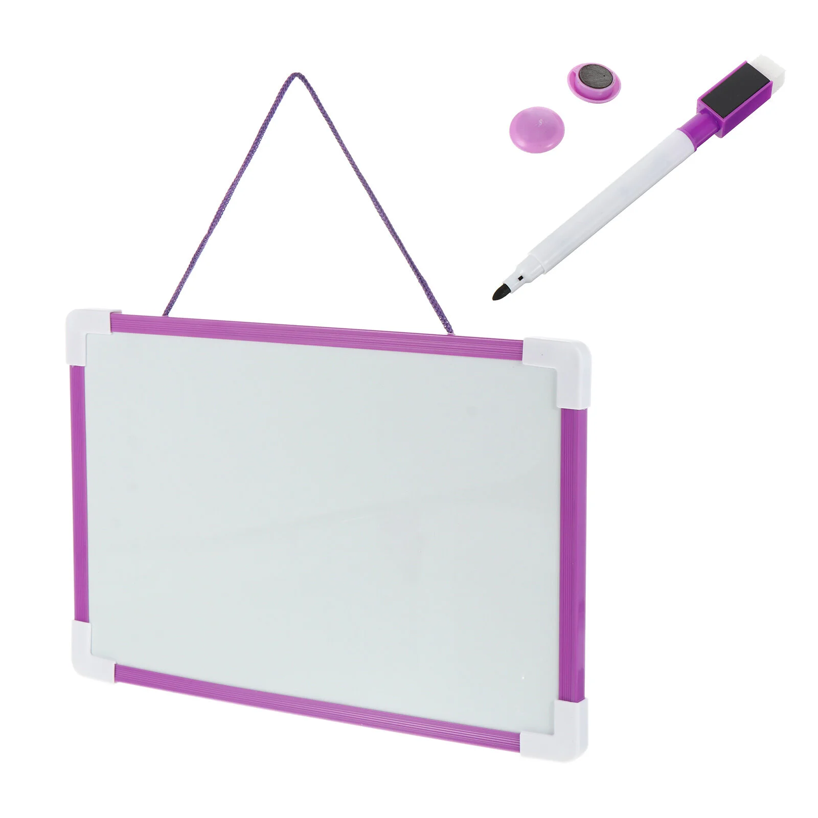 Small Dry Erase Whiteboard, Tabletop Easel with Marker, Magnetic Hanging Whiteboard, Portable Mini Double Sided White