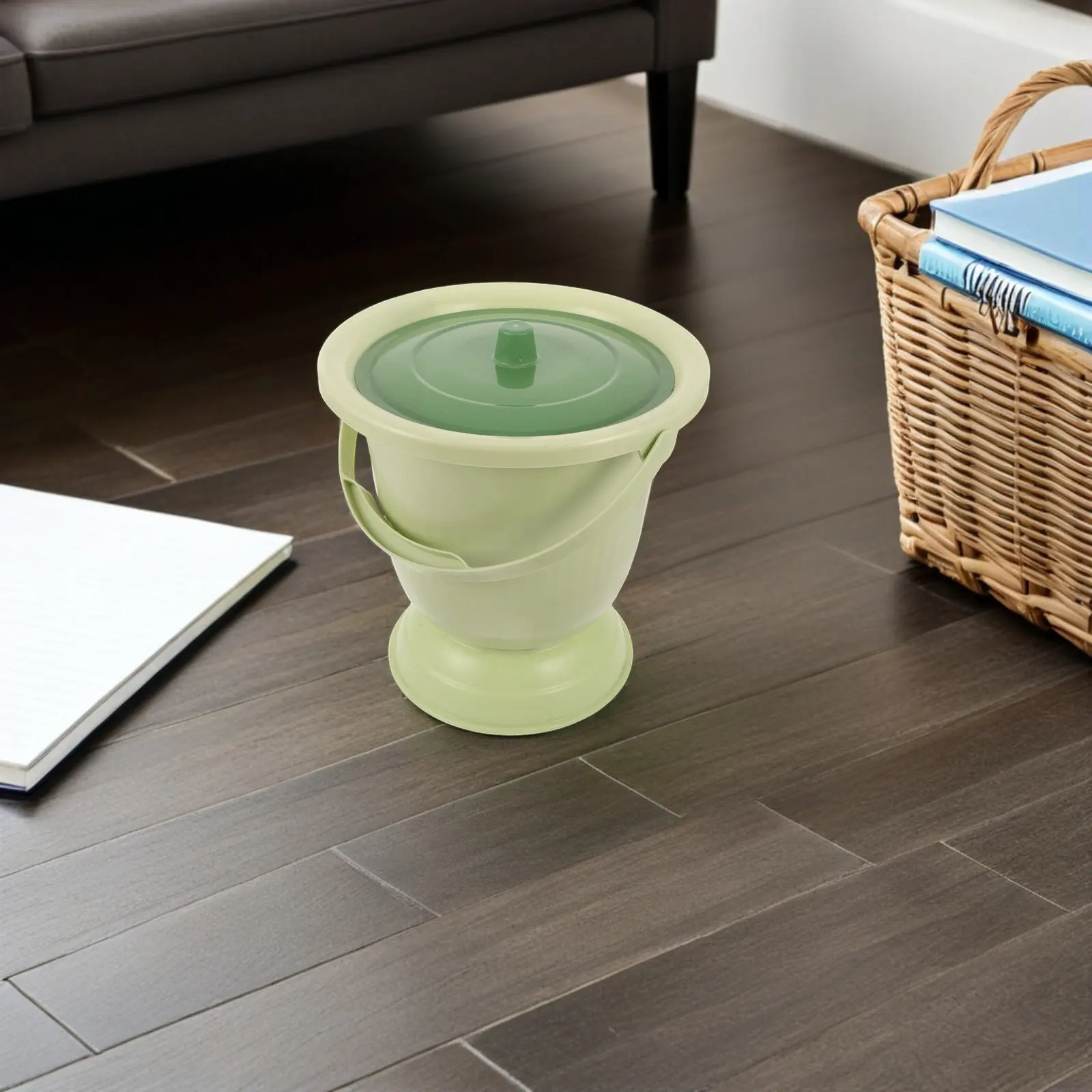 

Portable Toilet Bedpan Bedside Commode Bucket For Elderly Pregnant Adults Leakproof Covered Urinal – Travel Camping Potty