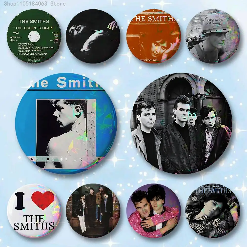 

T-The S-Smiths Band Badges 25 32 44 58 75 mm Round Cosplay Pin Bag Decor Fans Collect Friends Gifts Brooch Souvenir