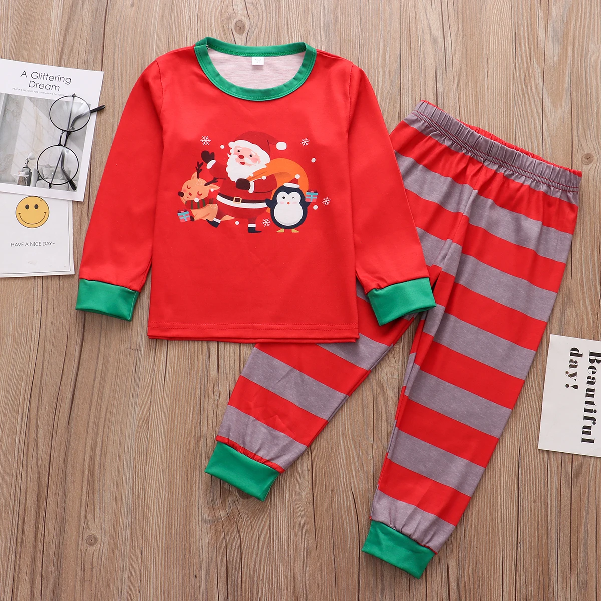 Family Matching Pajamas Outfits 2024 Christmas Adults Kid Family Matching Clothes Xmas Deer Family Sleepwear Family Look Clothes