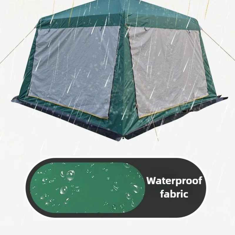 Outdoor Sunscreen Portable Folding Tent Beach Family Large Mountaineering Waterproof Tent Tourist Parties Nature Hike Tents