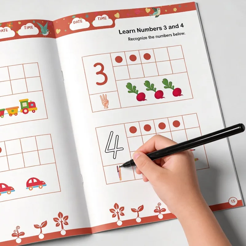 A Math Logical Thinking Exercise Book Recognizing Numbers 0-10 Suitable for Early Childhood Improving Mathematical Thinking