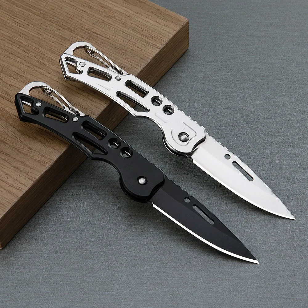 Multifunctional Stainless Steel Folding Knife Keychain Outdoor Camping Mini Exquisite Knife Portable Fruit Knife Paring Knife