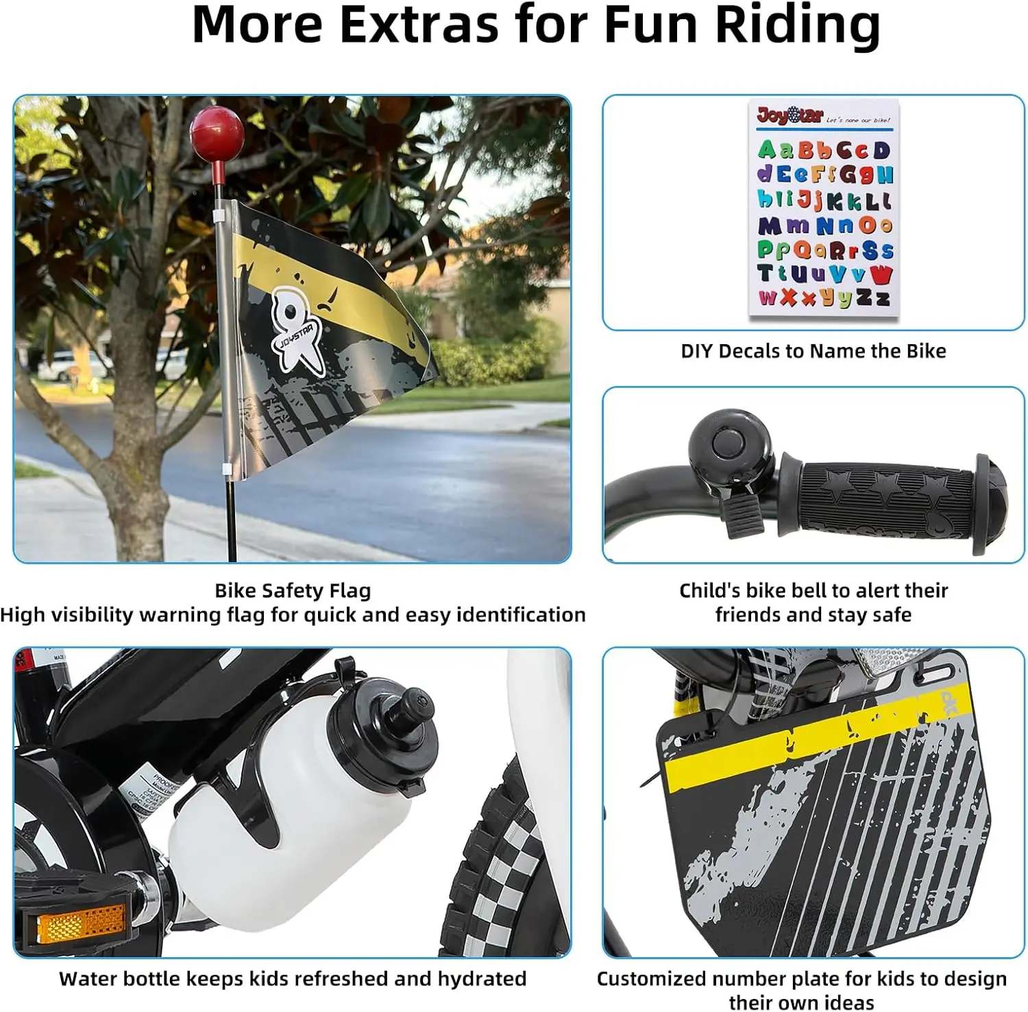 Little Daisy-bicicleta con asiento y serpentinas para niñas y niños de 2 a 7 años, 12 pulgadas