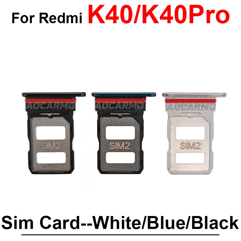 بطاقة Sim لـ Redmi K40/K40 Pro Sim حامل صينية المقبس فتحة إصلاح استبدال أجزاء #3