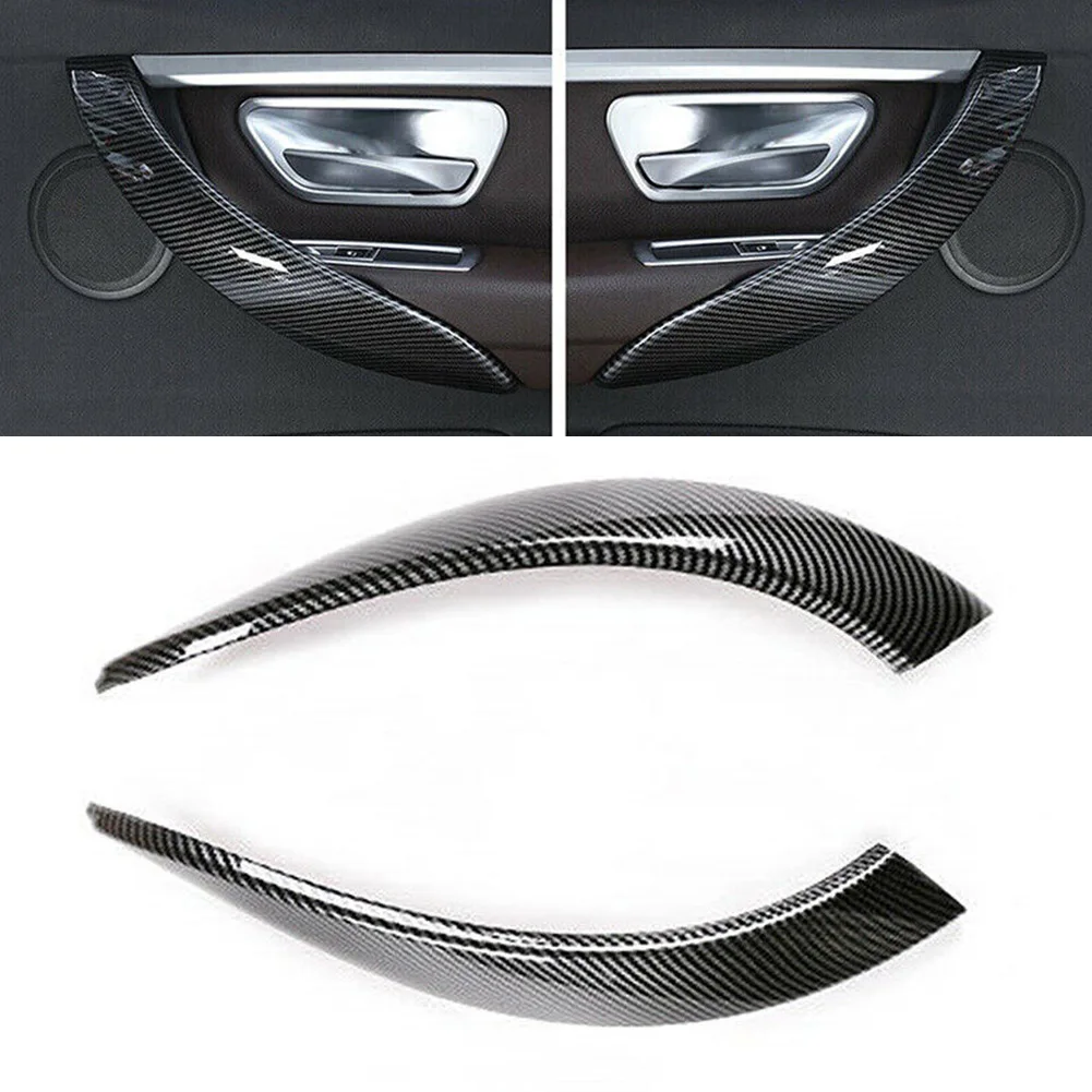 Accessories Door Handle Trim Right Trim 1 Pair 2Pcs Carbon Fiber Look For BMW 3 Series F30 F31 12-19 Practical