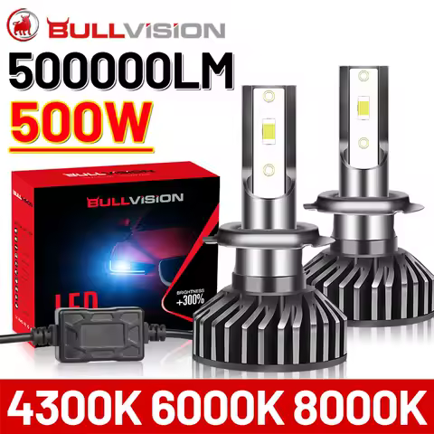 500W 500000LM H7 LED Canbus Car Headlight H4 H11 H8 H9 Bulb H1 9005 9006 LED Auto Lamp 4300K 6000K 8000K 12V Mini Fog Light Bulb