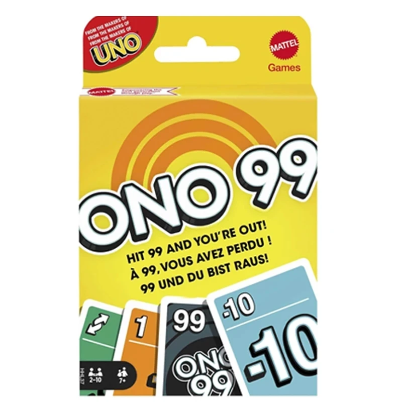 Juego de cartas ONO 99 para Niños y Familias, 2 a 6 jugadores, añadir números, Para edades de 7 años y mayores