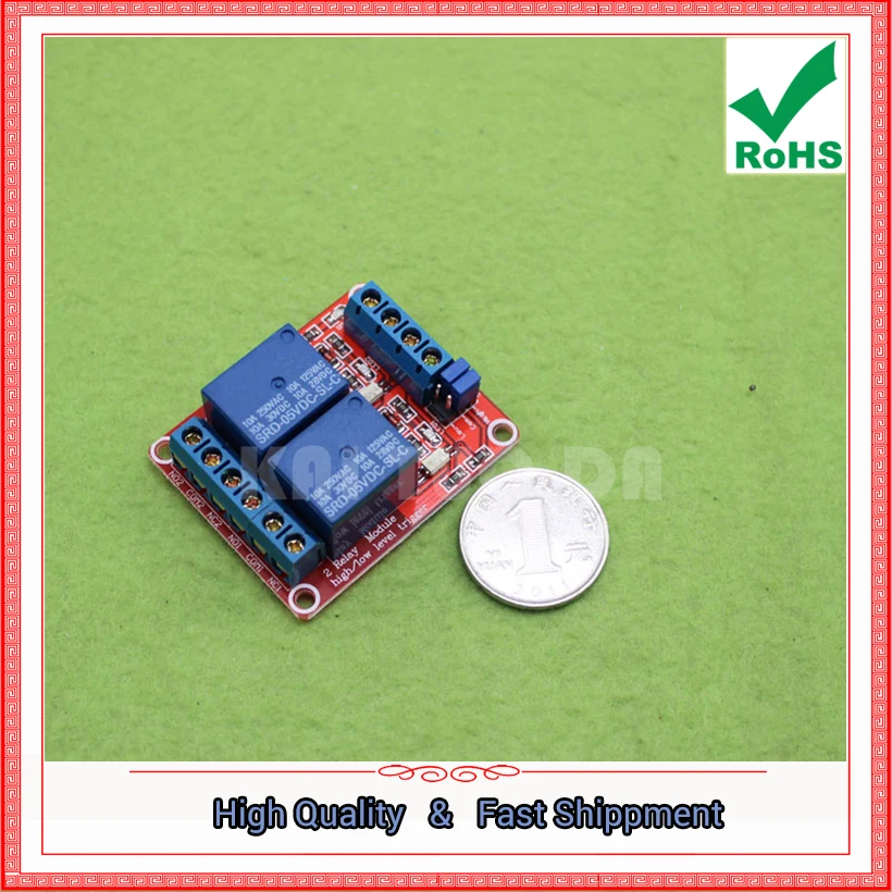 2-way 5V Relay Module Relay Expansion Board Development Board Support High And Low Level Trigger Two Channel