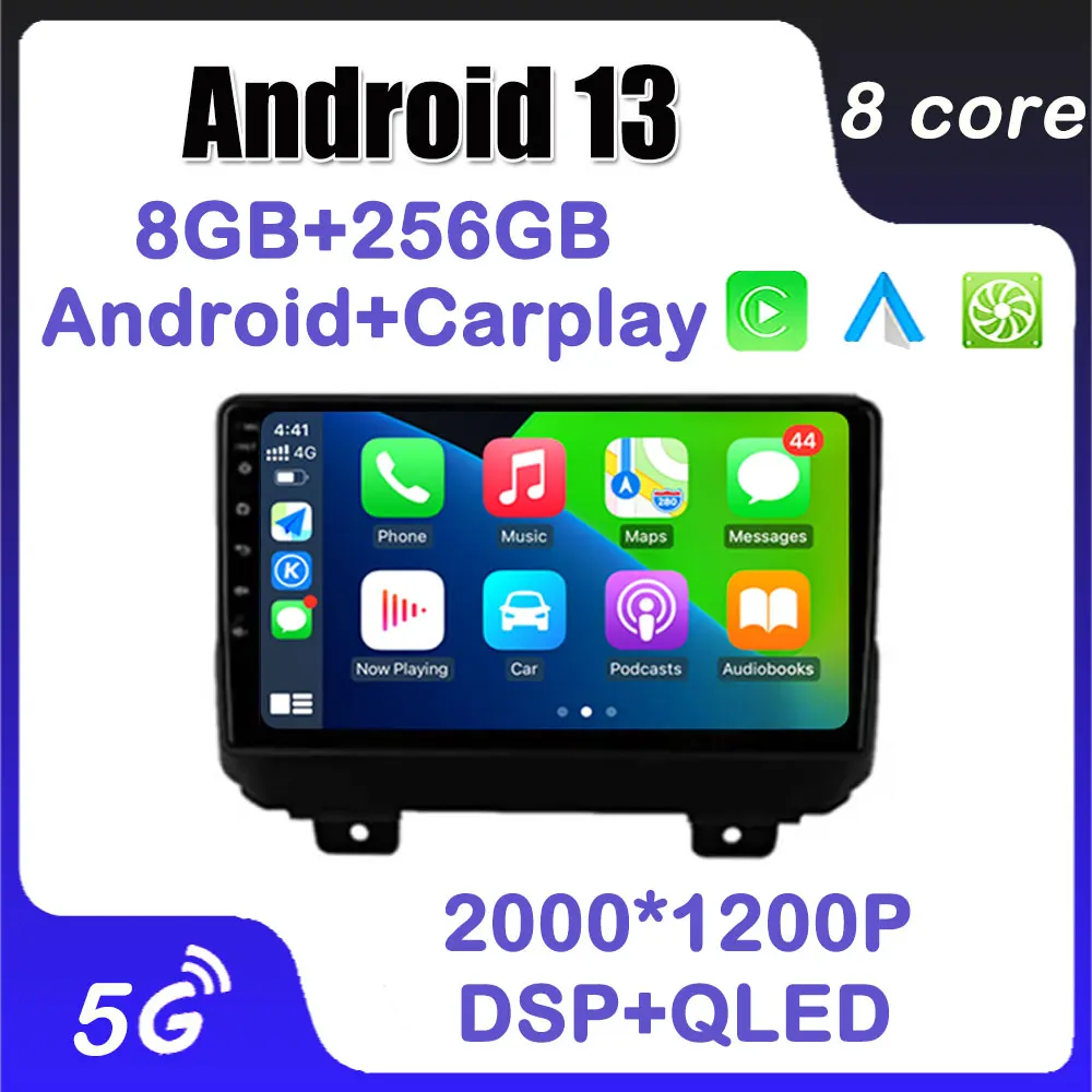 

DSP IPS Android 14 4G LTE для Jeep Wrangler 4 JL 2018 2019 GPS-навигация 5G WiFi автомобильное радио мультимедийный видеоплеер No 2 Din DVD
