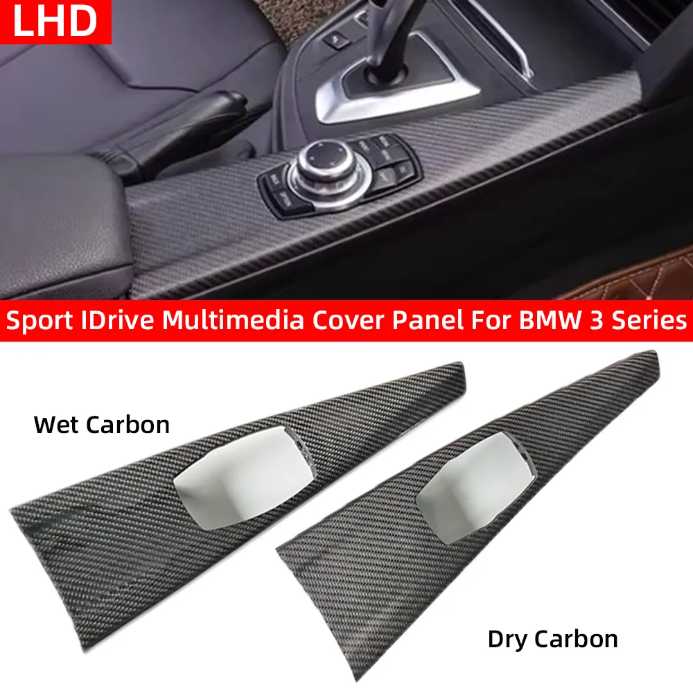 

Only LHD Real Carbon Fiber Interior Multimedia Panel Cover Trim For BMW F30 F31 F32 F34 F36 3 Series 4 Series 320i 328i 330i
