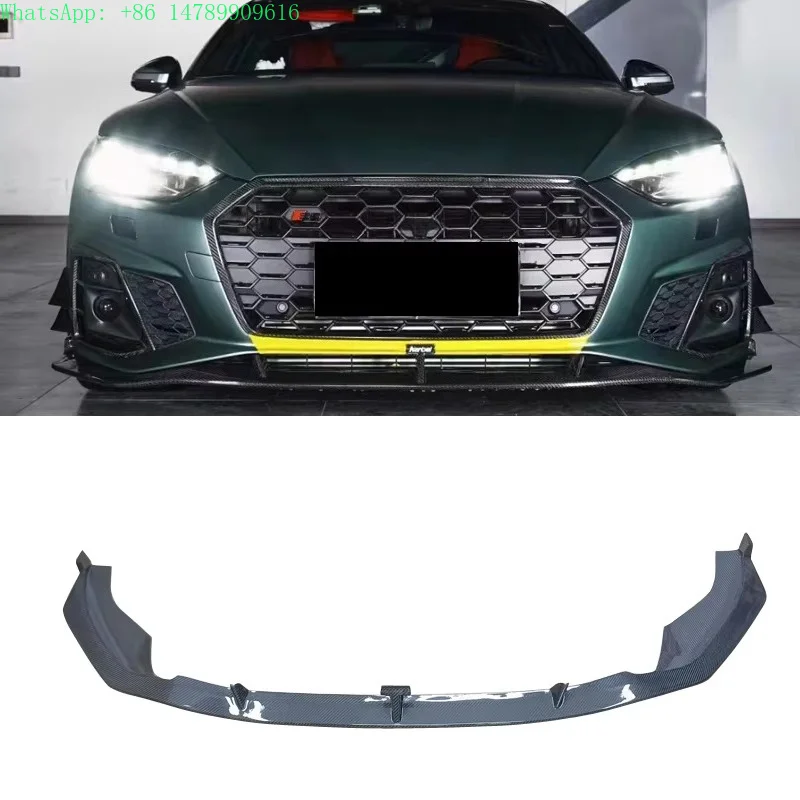 Full Custom Build With Old-to-new Body Kit ConversionK Style A5 B9.5 Carbon Fiber Front Lip Spoiler For A5 B9.5 2021-2023