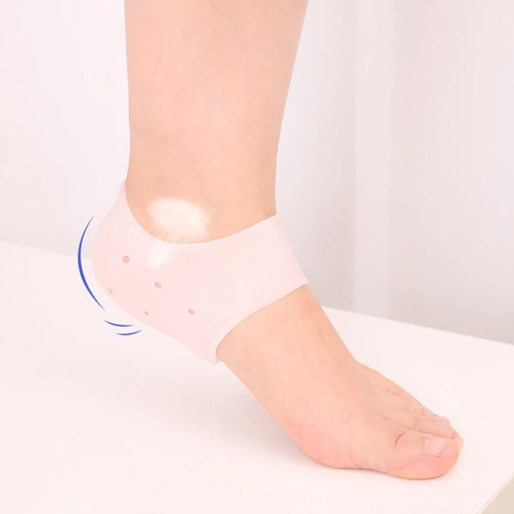 

5 Pairs Silicone Gel Protective Sleeve Pads For Dry Cracked Heel Repair Relief Cushion Socks Compression Support