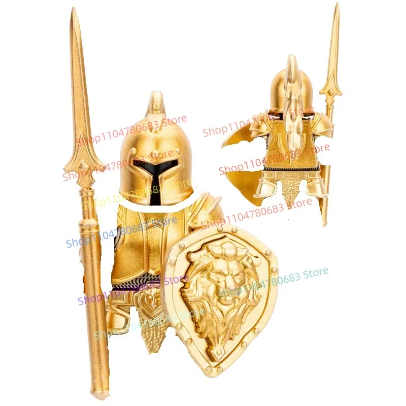 MOC ビルディングブロック ミニ人形モデル、アンティーク兵士組み立て鎧アクセサリー、趣味の収集玩具、クリスマスギフト